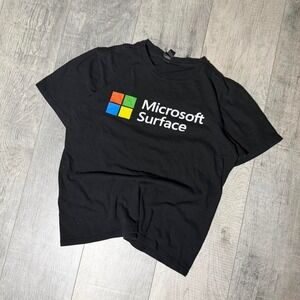 Microsoft surface logo, print, graphic tech T-shirt, size medium